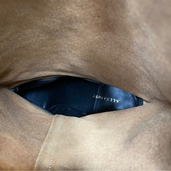 All Saints Orlana Pointed Toe Tan Suede Boot 11 - Picture 12 of 14